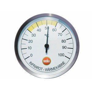 Weka Thermometer für Infrarotkabinen, Anzeige von 0-100°C, ideal zur Temperaturkontrolle in der Sauna.