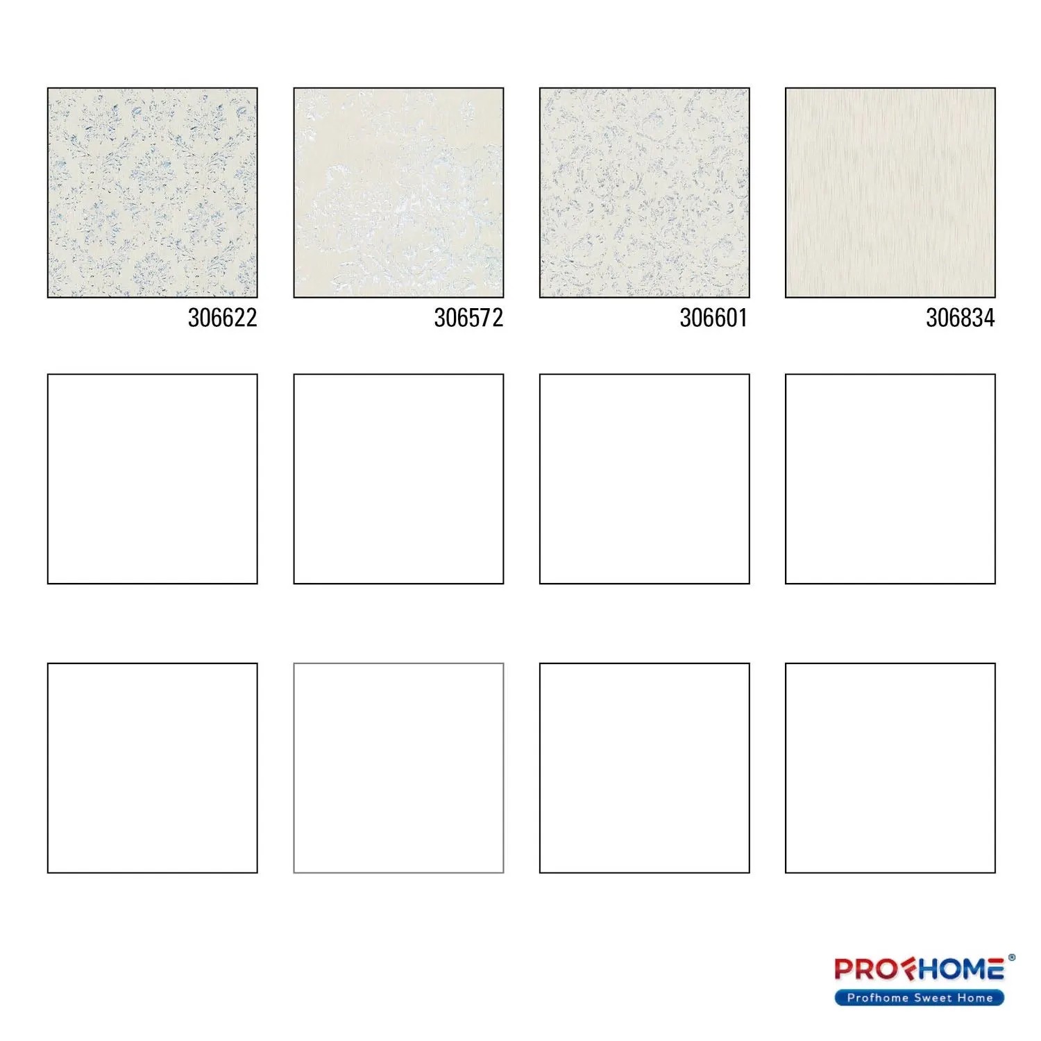 Muster der PROFHOME Barock Tapete 306622-GU, Ornament grau-silber, schimmernd.