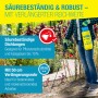 Gelbes Gloria Drucksprühgerät Prima 5 Plus mit Anwender beim Pflanzenschutz.