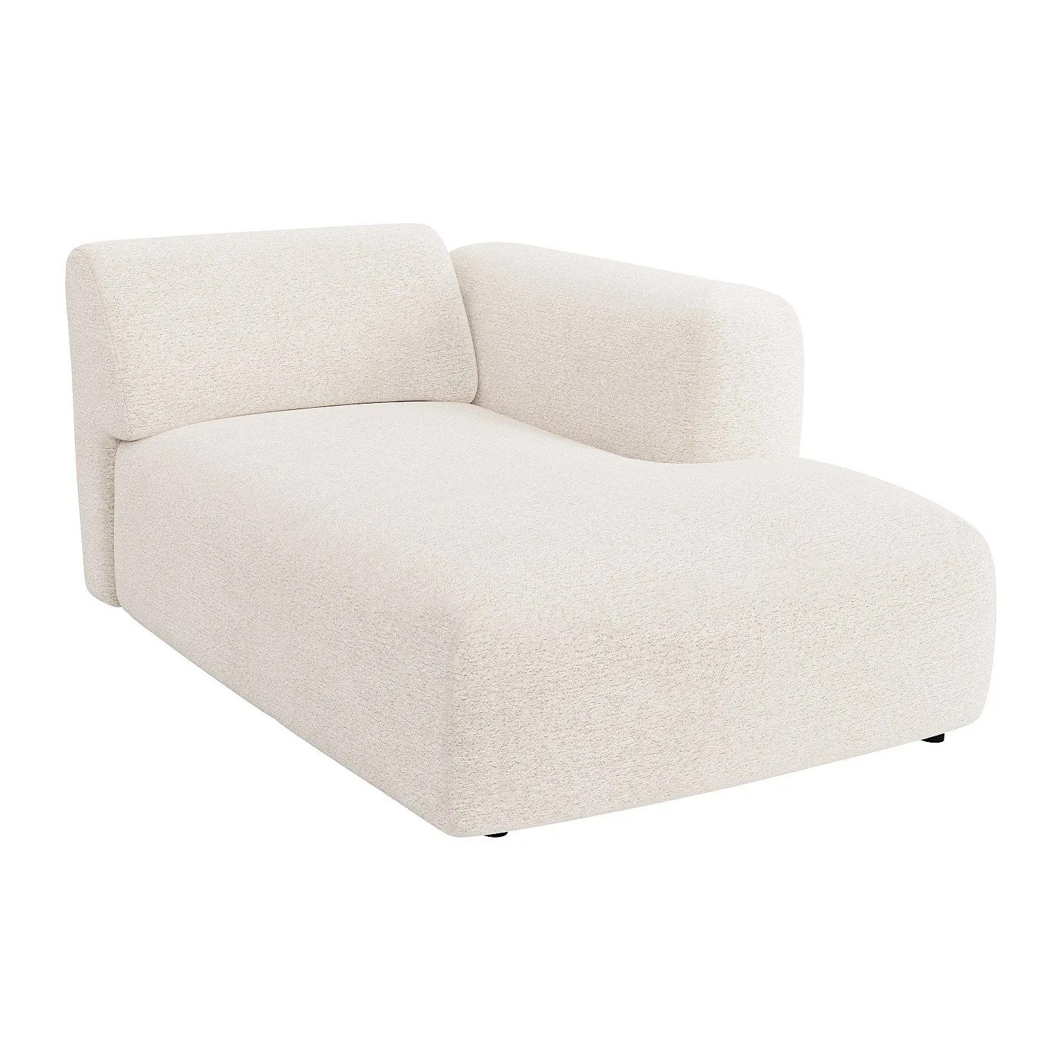 Vente-unique Recamiere Ohne Schlaffunktion Pogni Weiß 108 cm