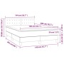 vidaXL Boxspringbett mit Matratze, dunkelgrauer Samt, 140x200 cm, mit Kopfteil und Matratzenauflage.
