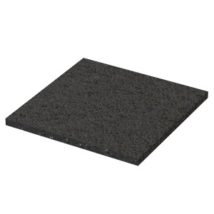 Schwarzes GS Terrassen Weichschaumpad 200x200x10 mm für Terrassendielen, zum Ausgleich von Unebenheiten.