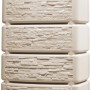 4rain Wandtank Slim Stone Decor 500 l, sandbeige, mit Steindekor und Auslaufhahn.