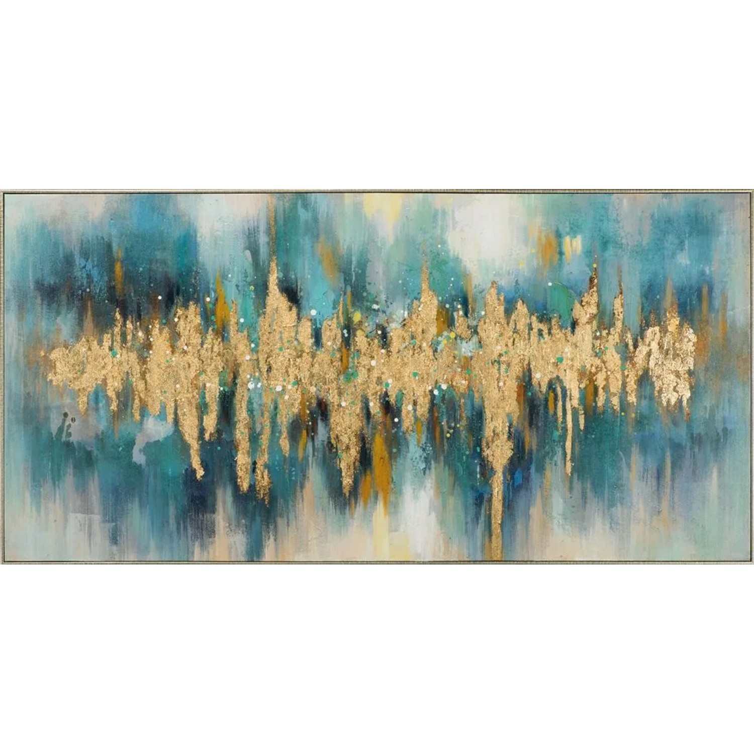 Art Universe Leinwandbild Goldener Horizont 70 x 140 cm