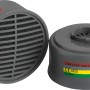 LUX Compakt Filter A1B1E1K1, 2er-Set für Halbmasken. Atemschutz für organische, anorganische Gase, Schwefeldioxid und Ammoniak.