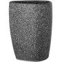 Grauer Wenko Zahnputzbecher Pion aus Keramik mit Steinoptik.