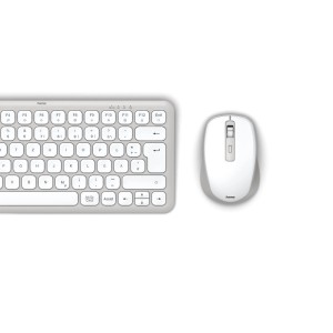 Hama Multi-Device Tastatur-Maus-Set WKM-500, kabellos, QWERTZ, weiß. Zubehör für Computer.