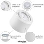 Oktaplex 3er Set Alu Aufbauspot Lile S, schwenkbar, mit LED-Modulen in Warmweiß. Lampen & Leuchten für Innenräume.