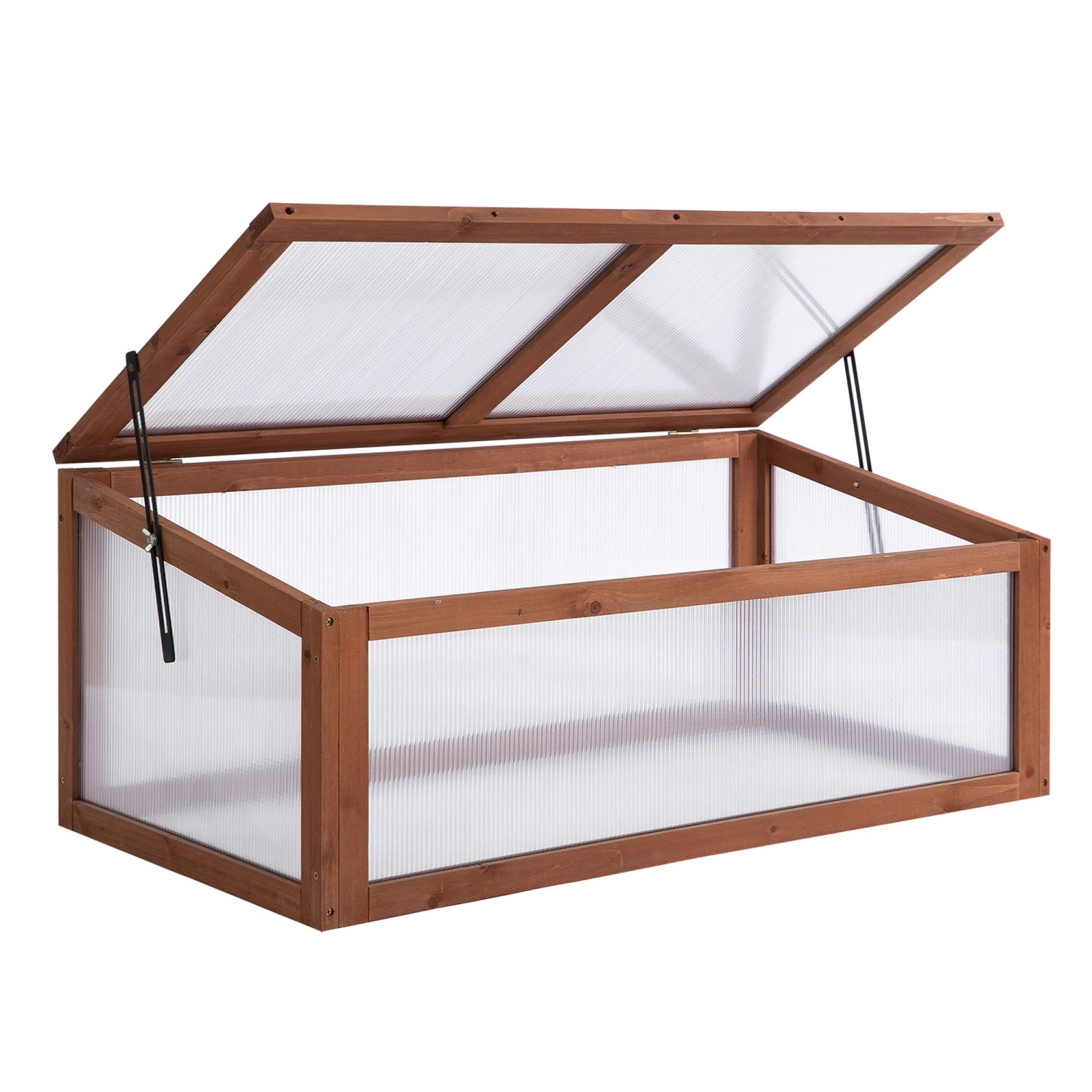 Outsunny Gewächshaus Winterfest Tannenholz Polycarbonat günstig online kaufen