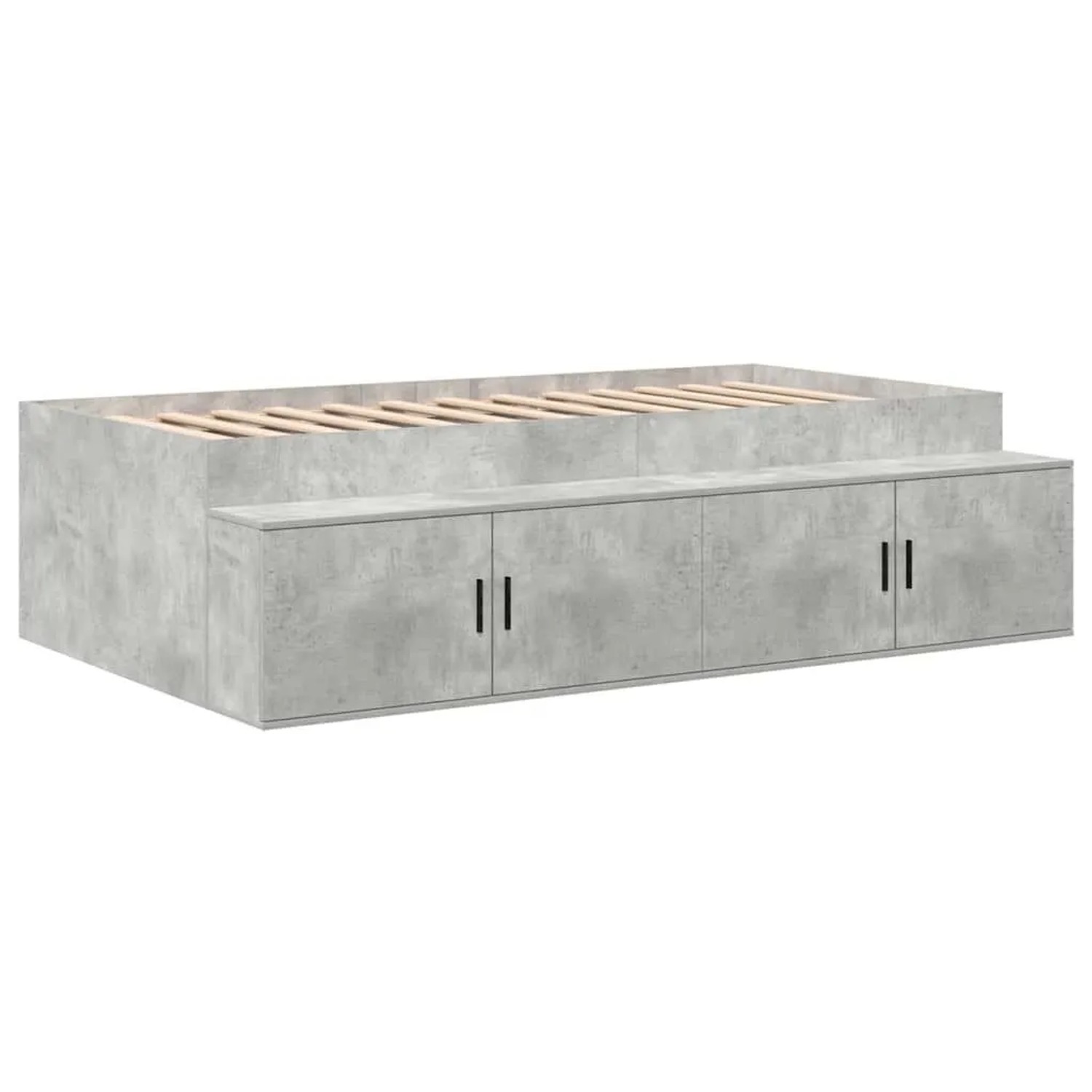 vidaXL Bettrahmen mit Schubladen Betongrau 70 x 190 cm Holzwerkstoff 333521 günstig online kaufen