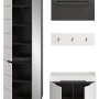 Inn.Furn Garderoben-Set 4-teilig in Weiß und Grau 160 cm Cooper_9
