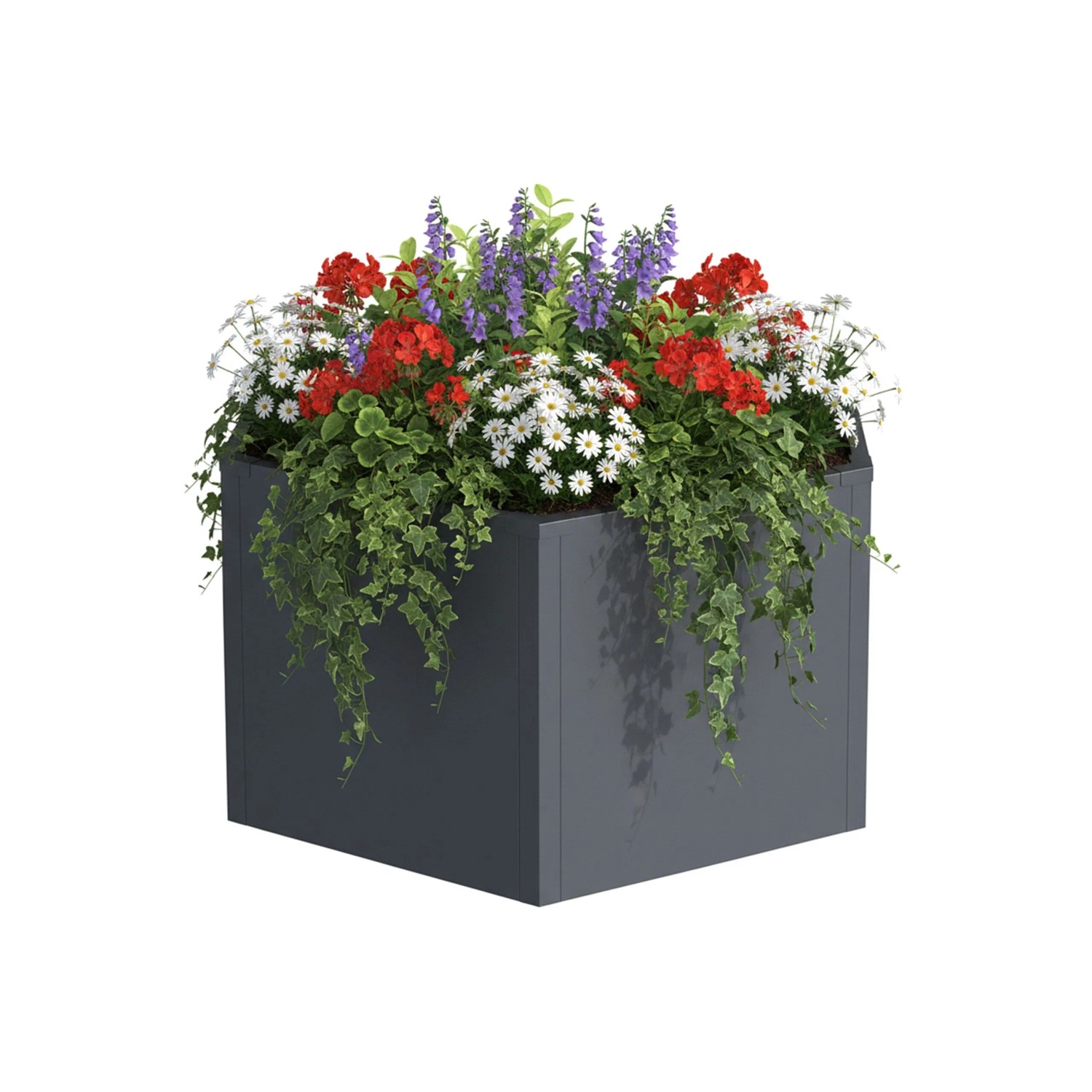 Relaxdays Hochbeet Stahl Grau Ohne Boden 100 cm x 87 cm x 52 cm