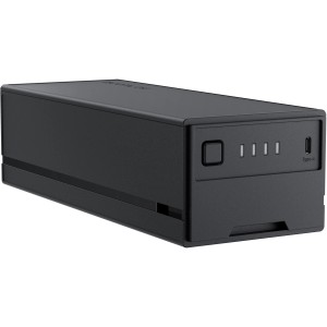 Schwarze Ecoflow Zusatzbatterie Glacier für Camping & Outdoor mit 298 Wh Kapazität.