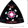 Bosch Expert Schleifplatte AVZ 90 RT6 K60 für Multifunktionswerkzeug, dreieckig, schwarz.