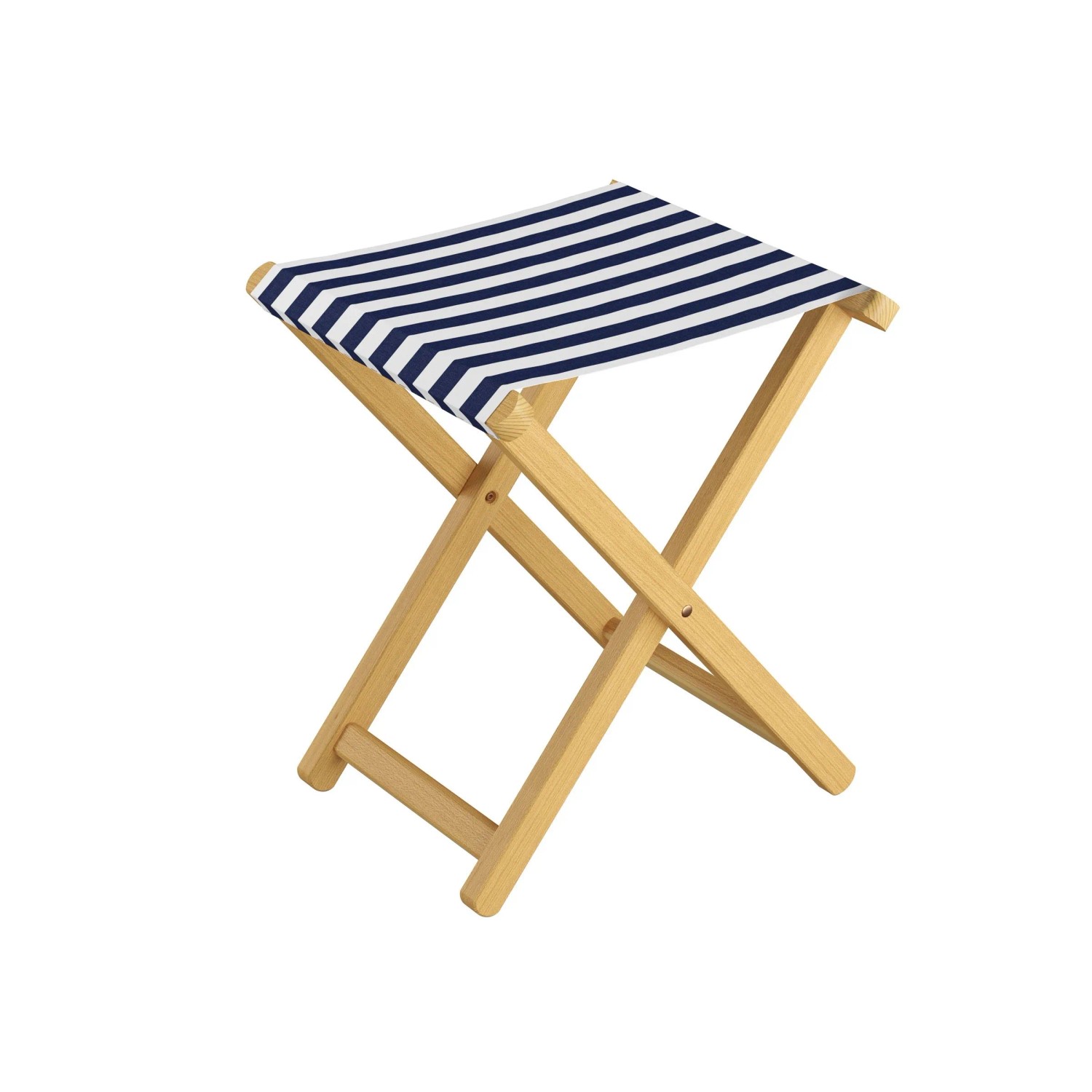 Erst-Holz Klappbarer Gartenstuhl Buche Natur Stoff Blau-Weiß 10-210 Einzels günstig online kaufen