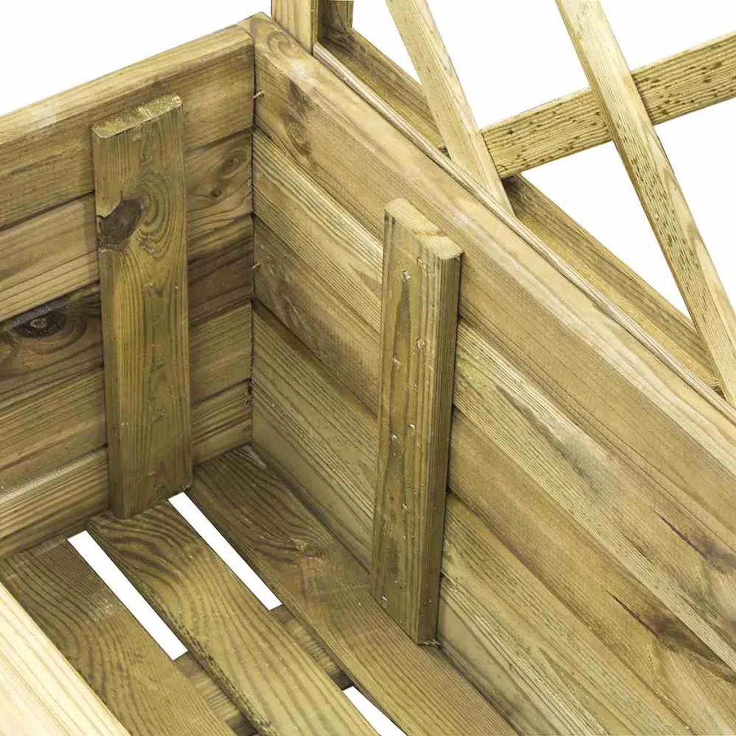 Siena Garden Pflanzkasten mit Rankgitter Kiefernholz 40 x 80 x 120 cm