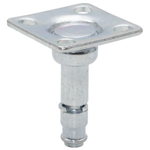 Wagner Anschraubplatte, 2er-Set, 28x28mm, für Rollen und Gleiter mit 8mm Aufnahme.