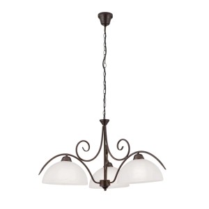 Orion Leuchten Hängeleuchte ⌀ 80cm 3 x E27 Alabaster Braun