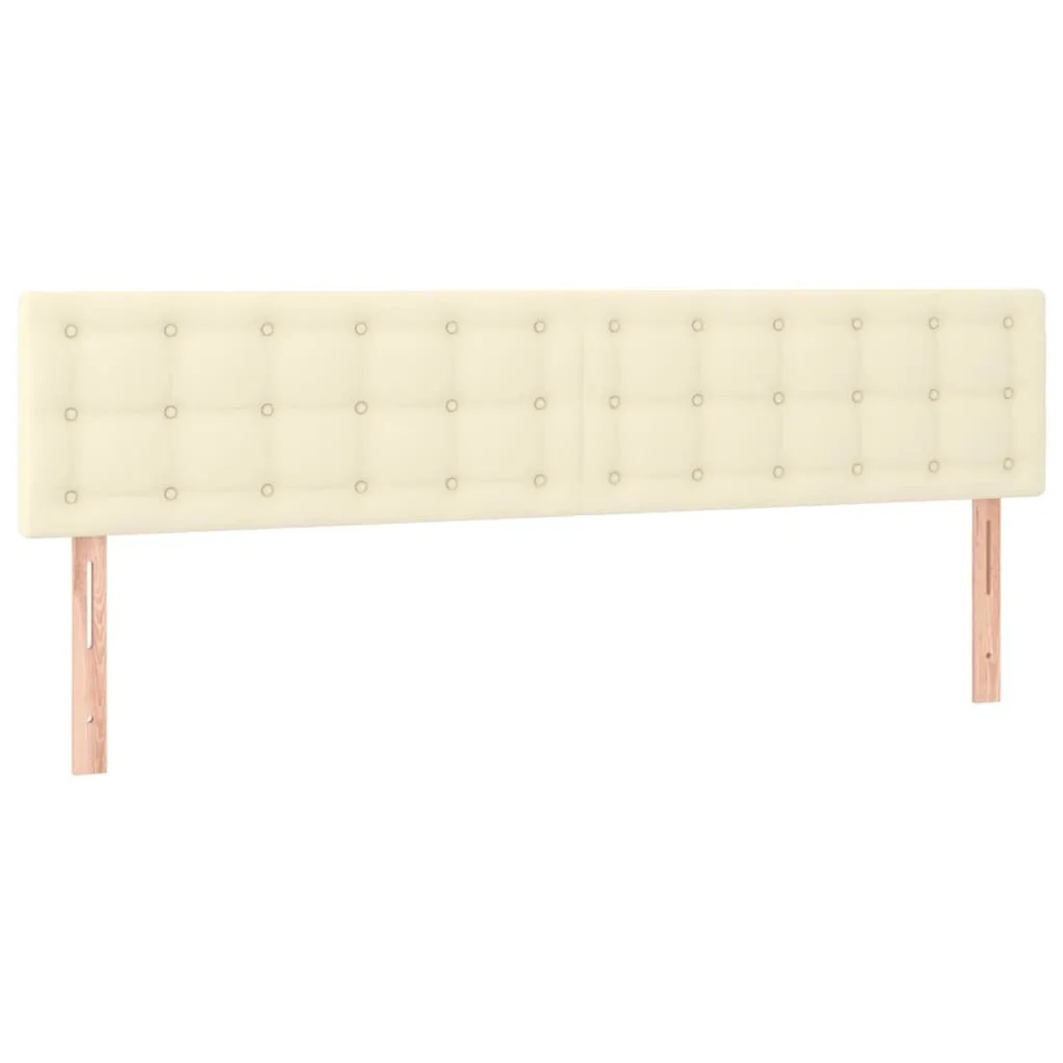 vidaXL LED Kopfteil Creme 160x5x78/88 cm Kunstleder 3121710
