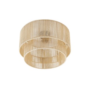 Lindby Deckenlampe Anuva 10030699 Landhaus Vintage Rustikal aus Papier 1-flammig E27 Wohnzimmerleuchte