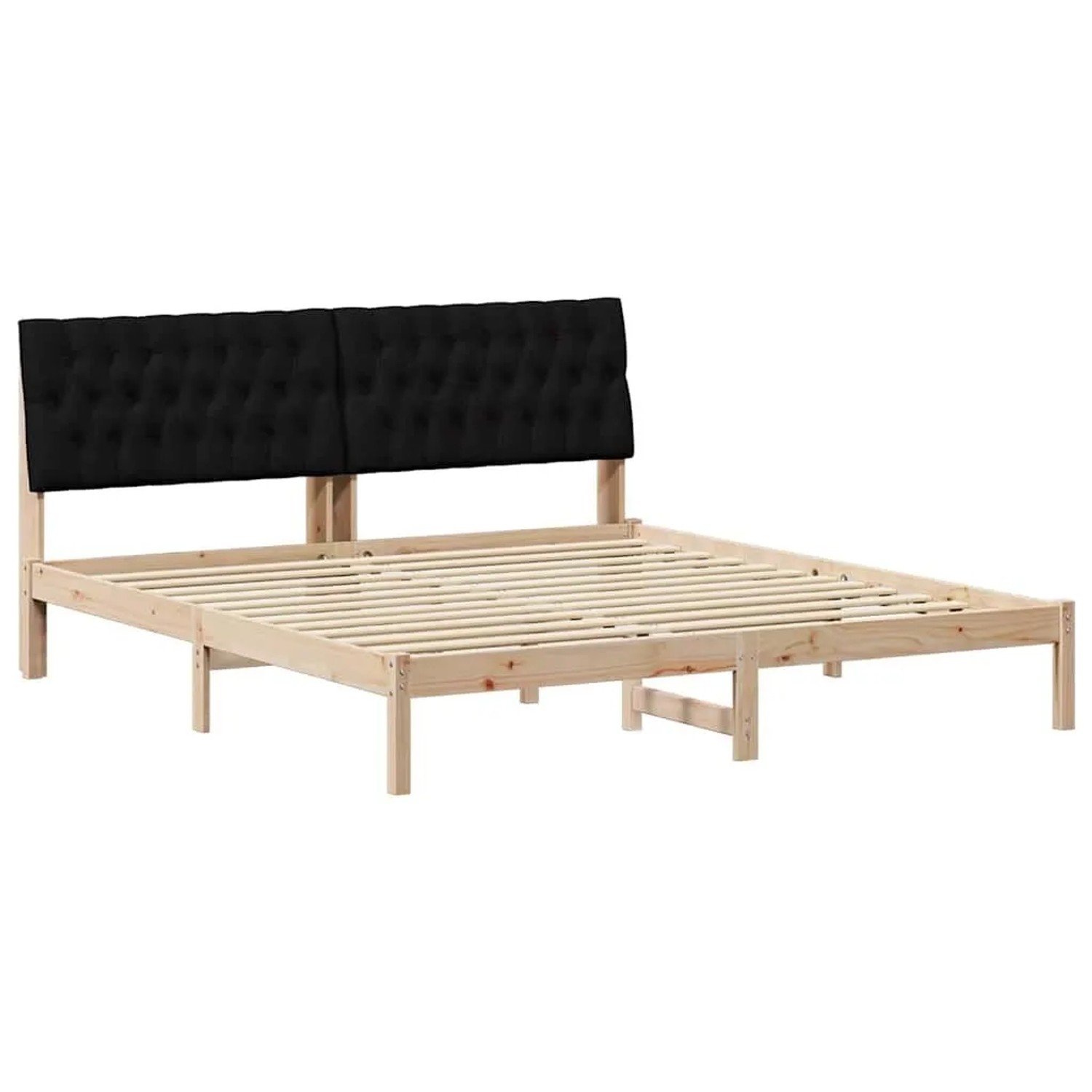 vidaXL Bettgestell mit Gepolstertem Kopfteil Braun 180 x 200 cm 3394385 günstig online kaufen