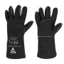 STAHLWERK Schweißerschutzhandschuhe, robuste, schwarze Arbeitshandschuhe aus Leder.