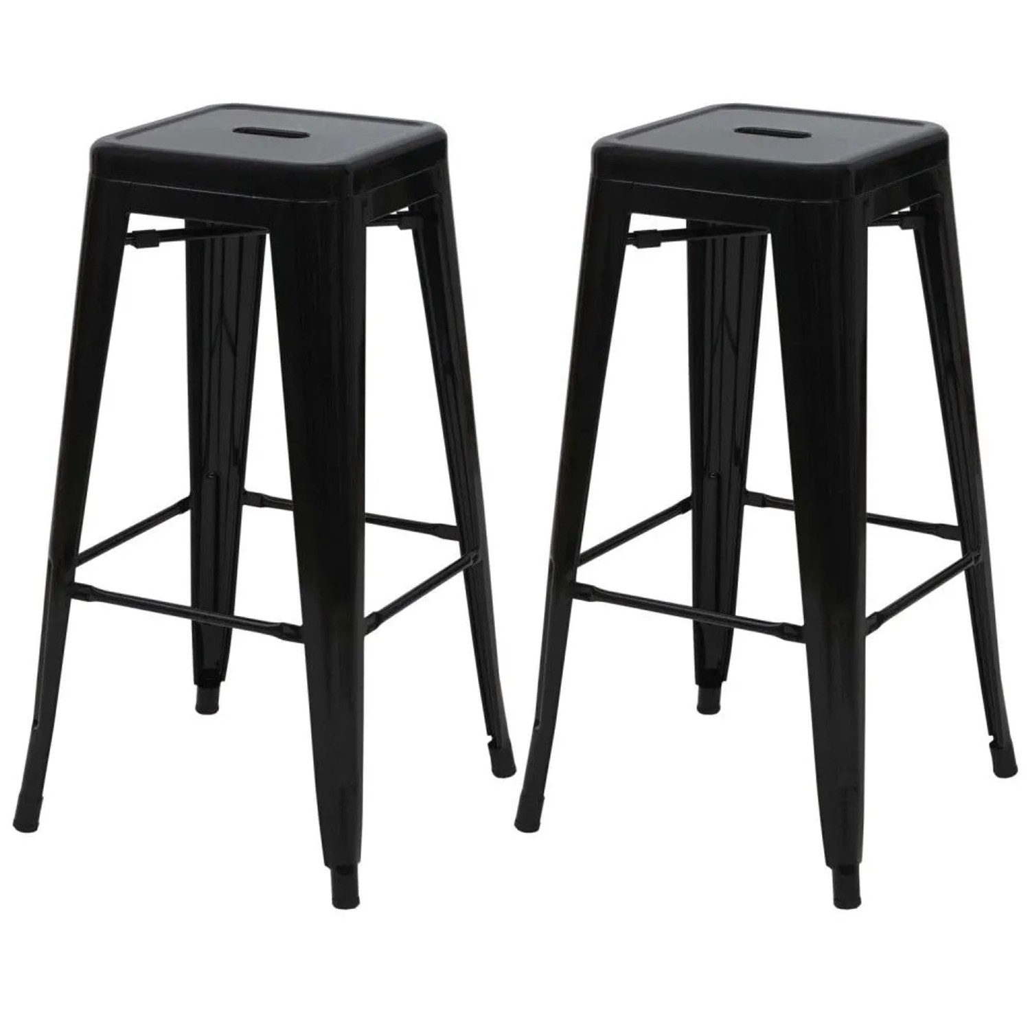 MCW Barhocker A73 2er-Set Schwarz