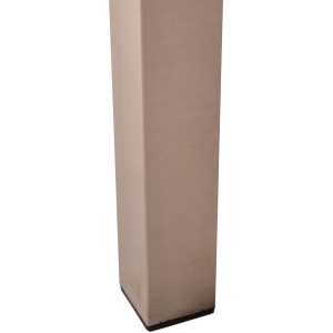 Detailaufnahme: Bein der Garden Pleasure Bank Dallas aus Teak FSC® und Edelstahl.