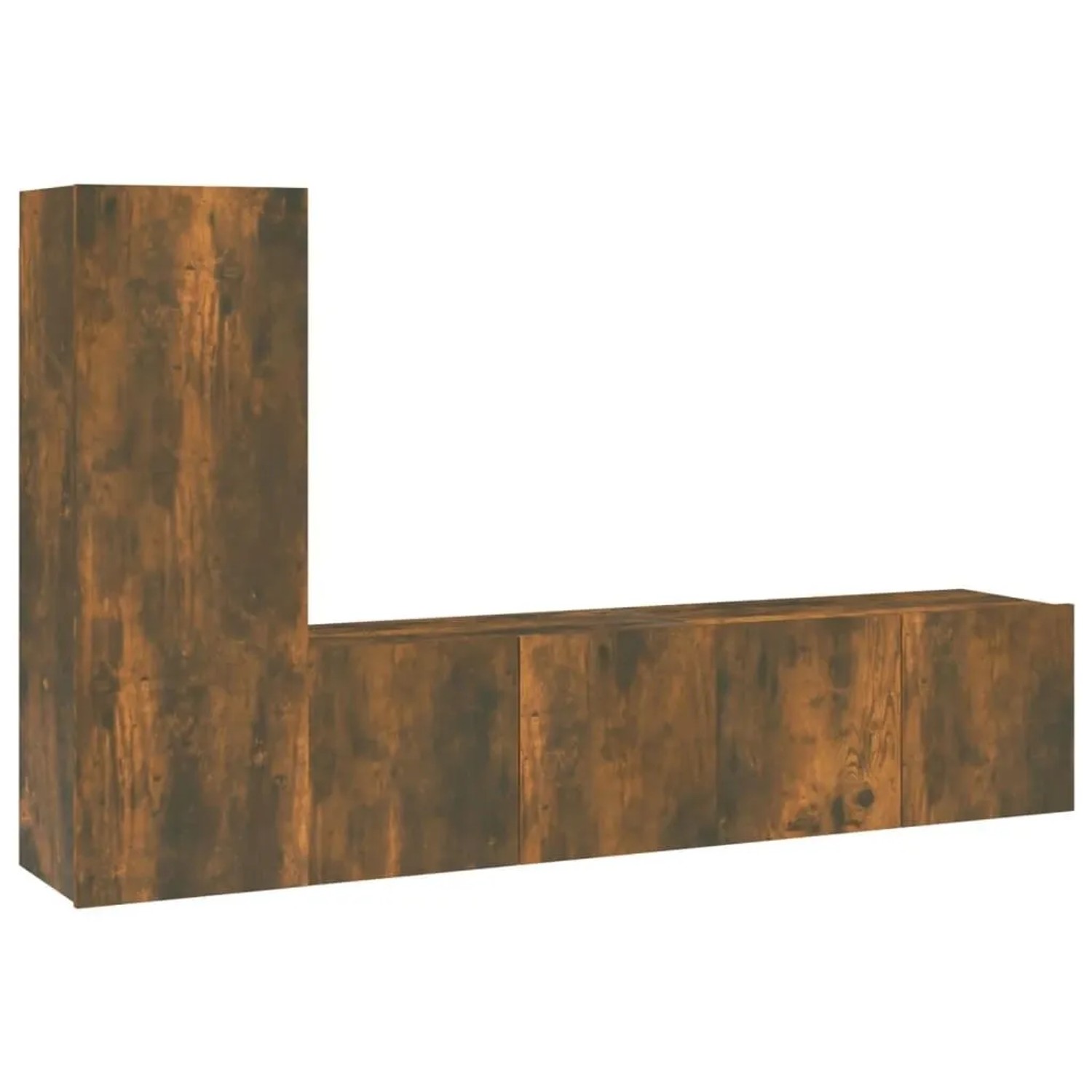 vidaXL 3 Tlg TV-Schrank-Set Räuchereiche Holzwerkstoff 3120257