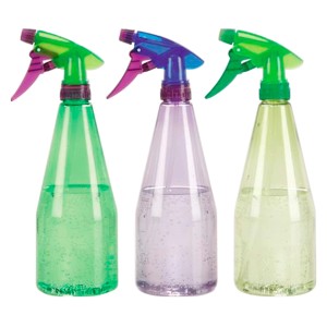 Scheurich Sprayer 087/05 in Grün, Lila und Gelb, 700 ml Blumensprüher aus Kunststoff.