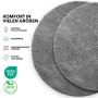 Runde, dunkelgraue KARAT Badematte SKY, flauschiger Badteppich, Durchmesser 120 cm.