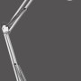 Silberne Klemmleuchte Turn me von Just Light, flexible Design-Tischlampe mit E27 Fassung.