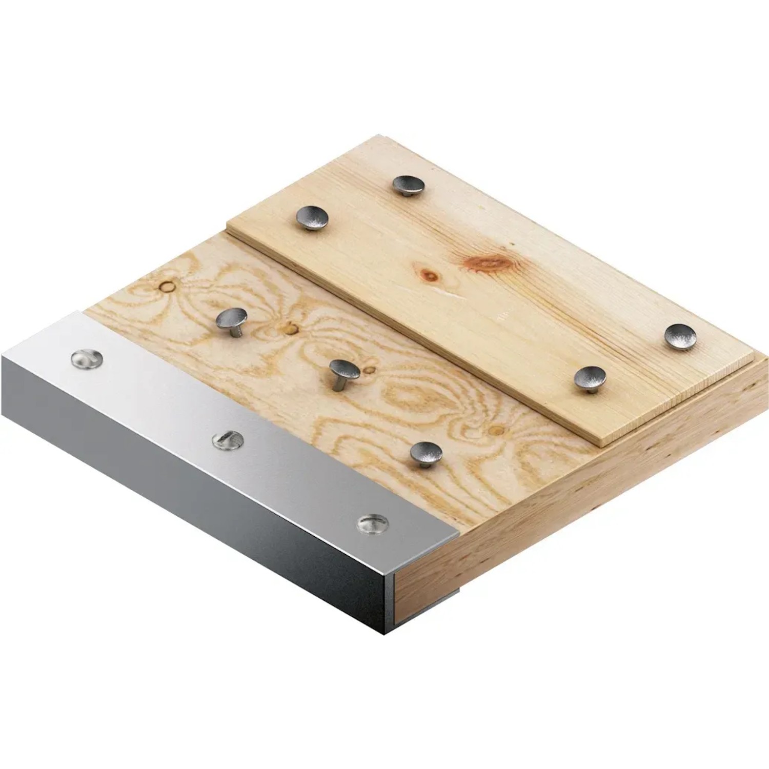 Bosch Expert Lochsäge Tough Material Ø 20mm im Einsatz, schneidet durch Holz und Metall.