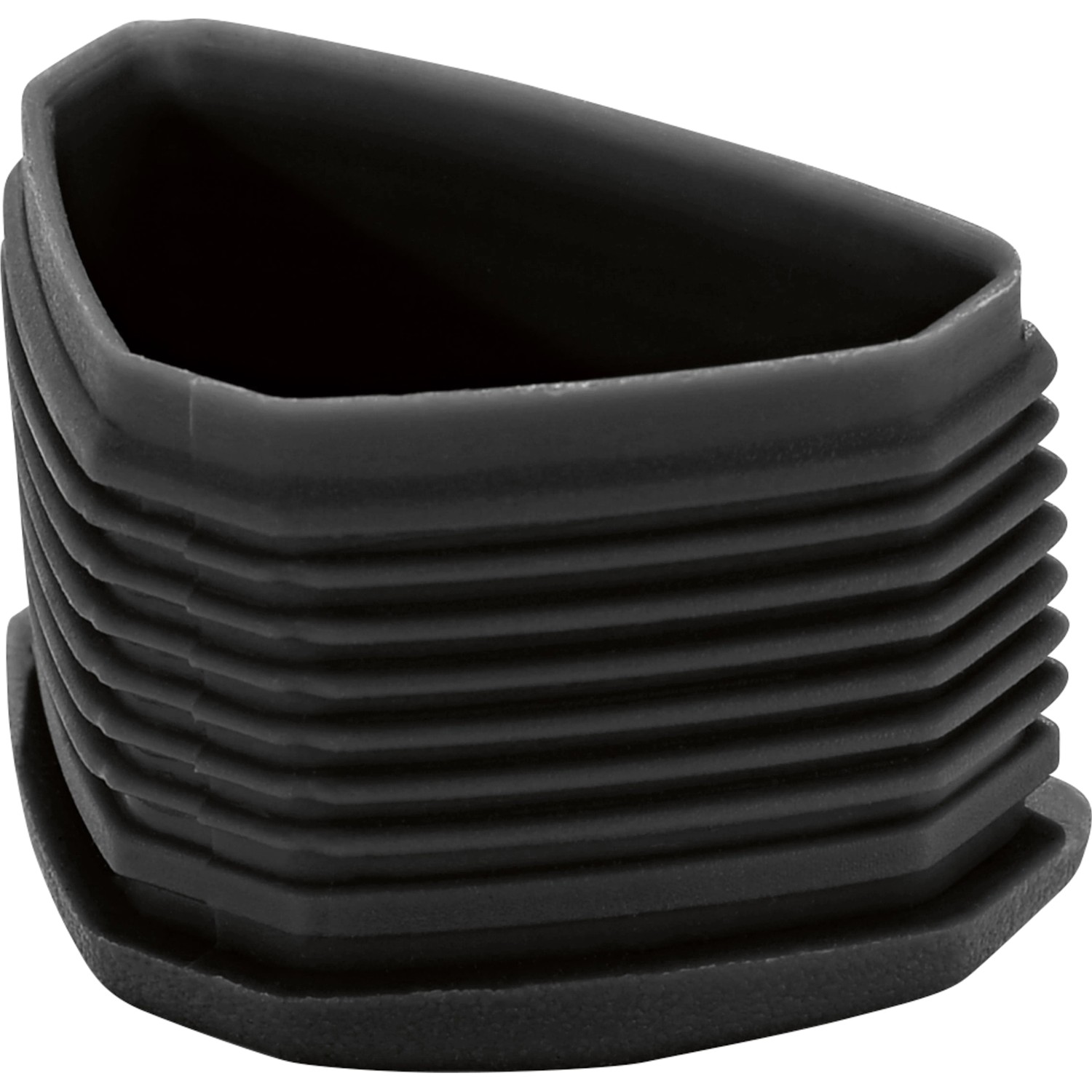 Schwarze Fußkappe für Ellenton Stapelstuhl, 4er-Set, aus Kunststoff.