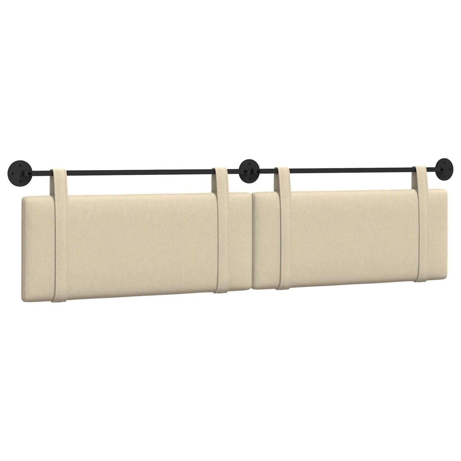 vidaXL Hängevorderseite Wandmontiert Uni Creme 210 x 55 x 5 cm Stoff 42031533