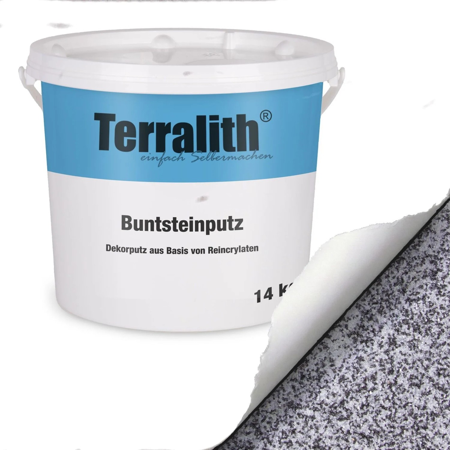 Terralith Buntsteinputz Mosaikputz 1mm 14 kg BSP1083 Schwarz