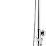 Verchromtes Schulte Duschsystem Rain mit eckiger Kopf- und Handbrause.