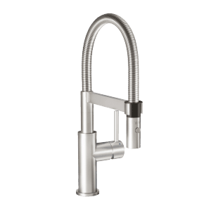 Villeroy & Boch Küchenarmatur Steel Expert Compact Hochdruck Armatur Umschaltfunktion Wassersparend Edelstahl Massiv