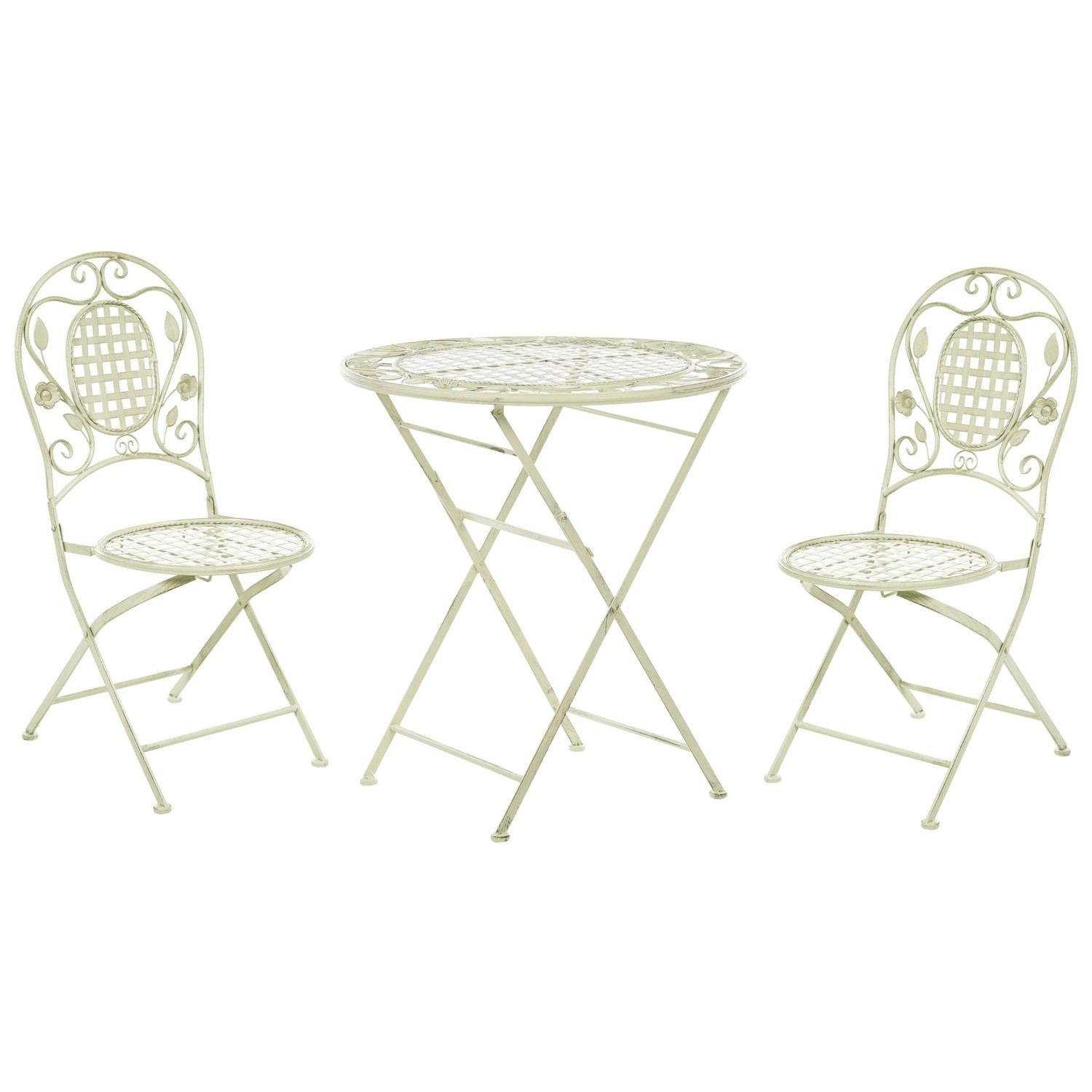 Beliani Bistro Set BIVIO Hellgrün 70x70x73