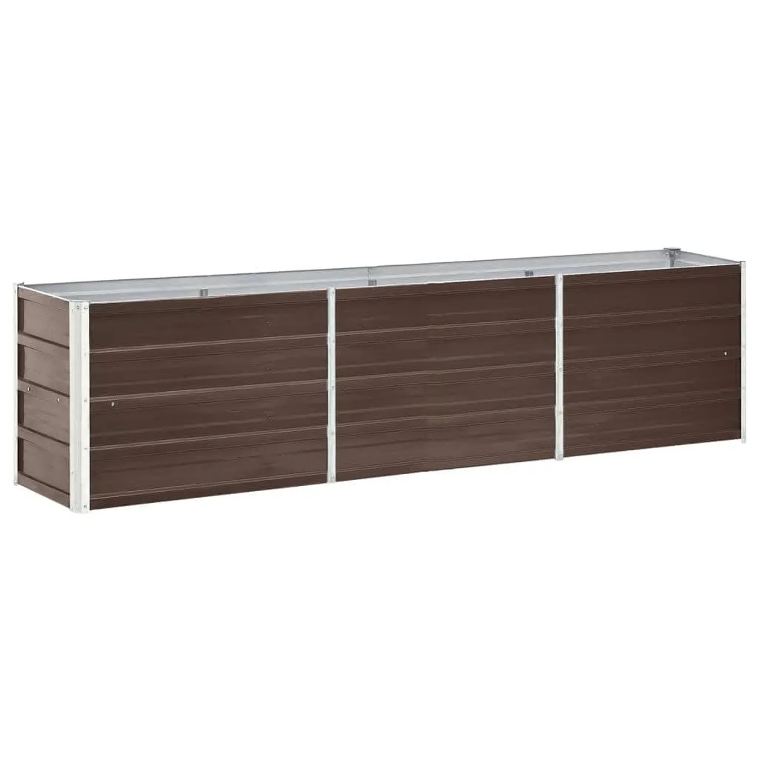 Furnicato Garten Hochbeet Verzinkter Stahl 240x40x45 Cm Braun