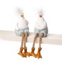 Deko-Figuren: Zwei lustige Möwen als Kantensitzer, 15 cm hoch, für Frühling und Sommer.