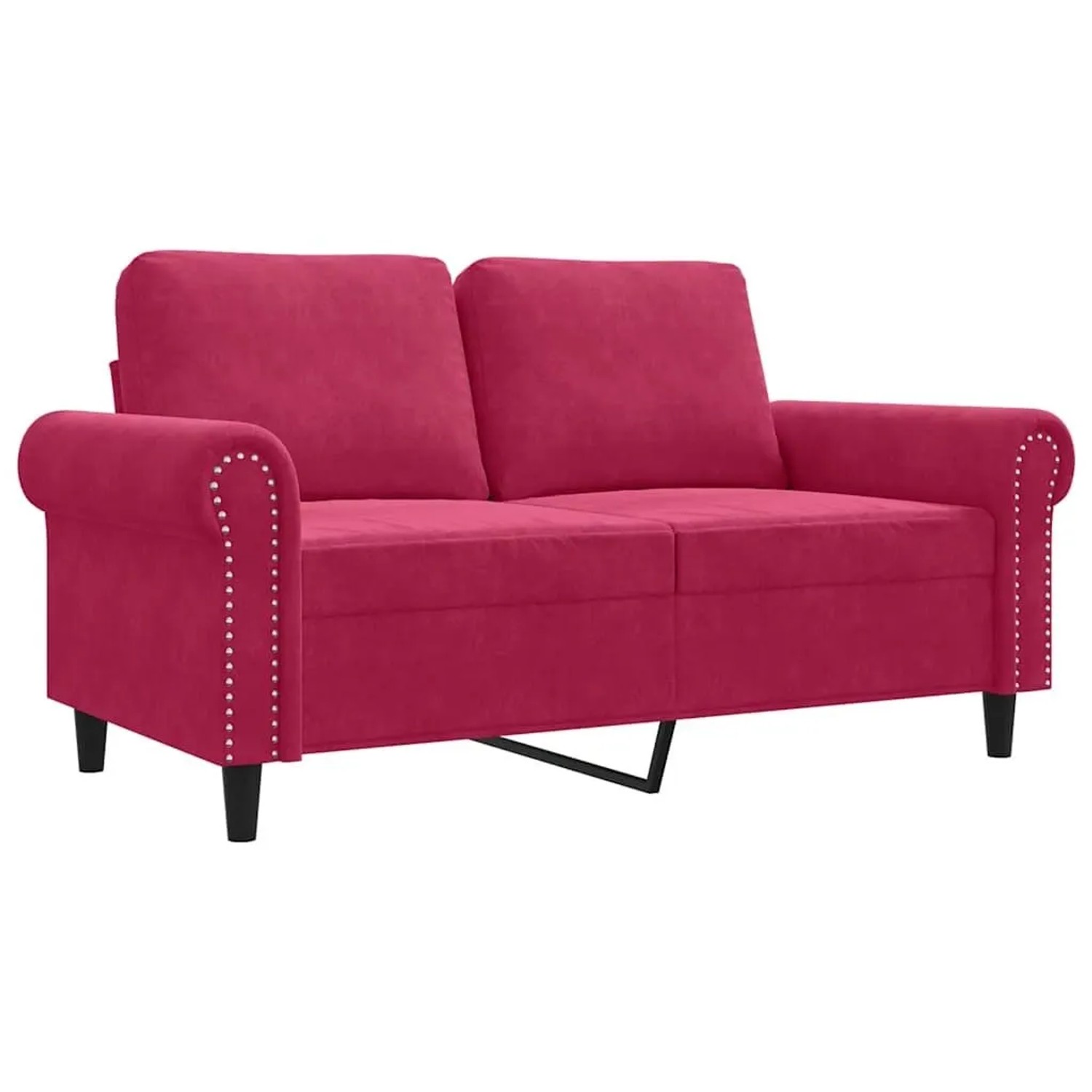 vidaXL 2-Sitzer-Sofa Weinrot 120 cm Samt 359523 günstig online kaufen