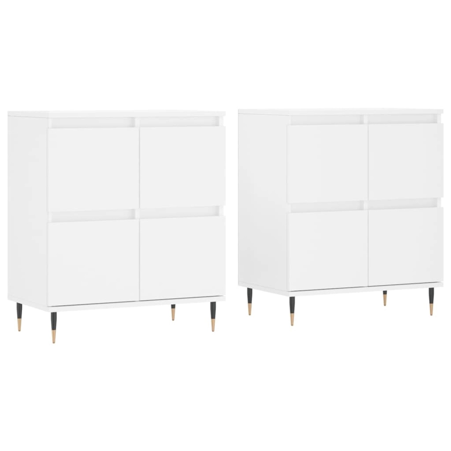 vidaXL Sideboards 2 Stk Weiß Holzwerkstoff 3190165 günstig online kaufen