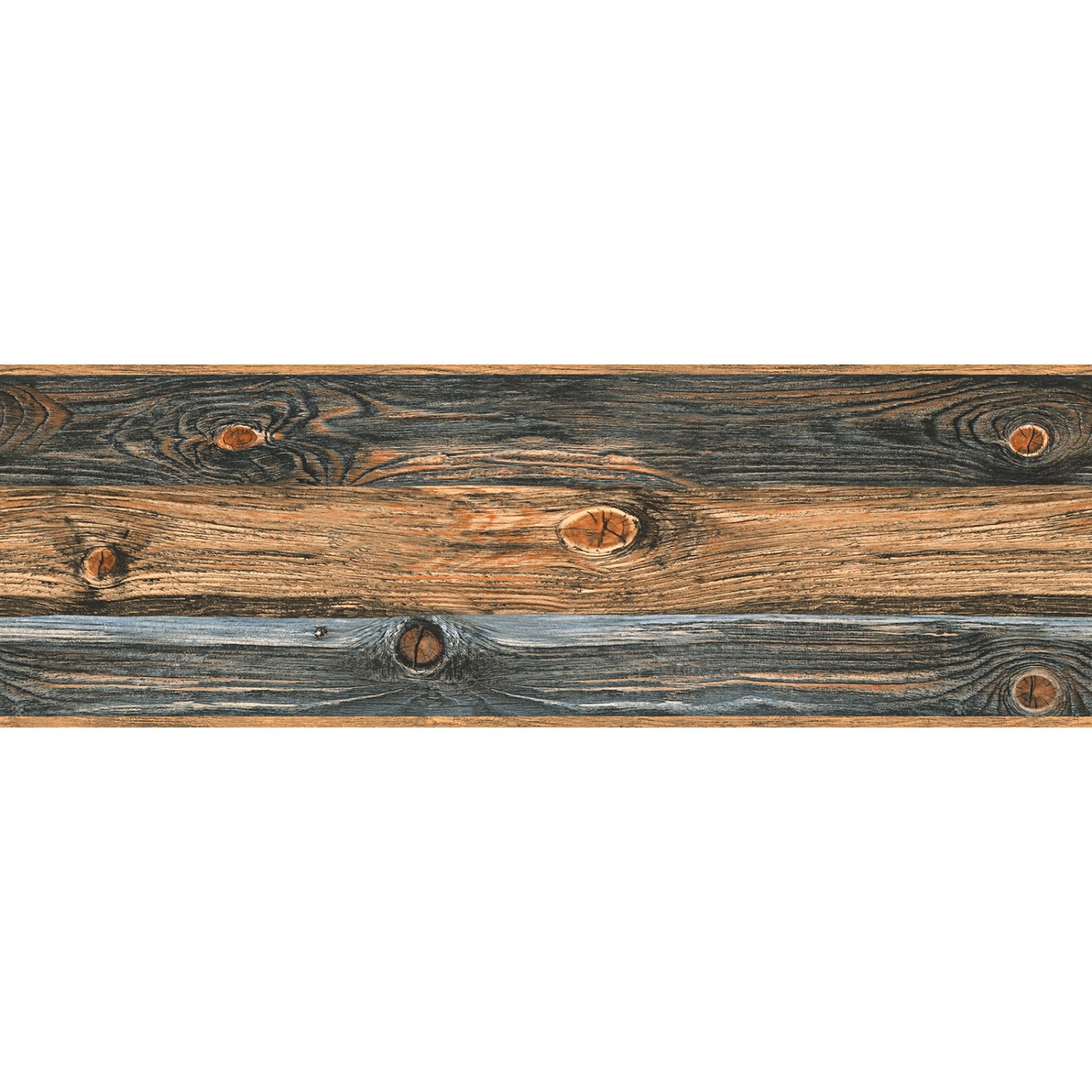 Bricoflor Holz Tapeten Bordüre Selbstklebende Tapetenbordüre in Holzoptik  in Grau Braun Breite Wohnzimmer und Küchen Wa