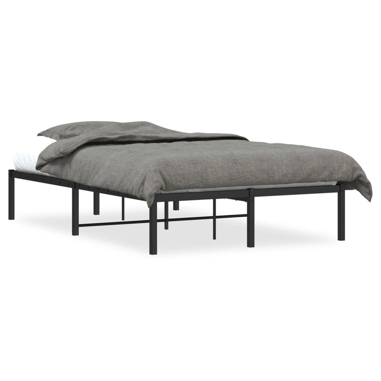 vidaXL Bettgestell Bettgestell Metall Schwarz 120x200 cm Bett Bettgestell günstig online kaufen