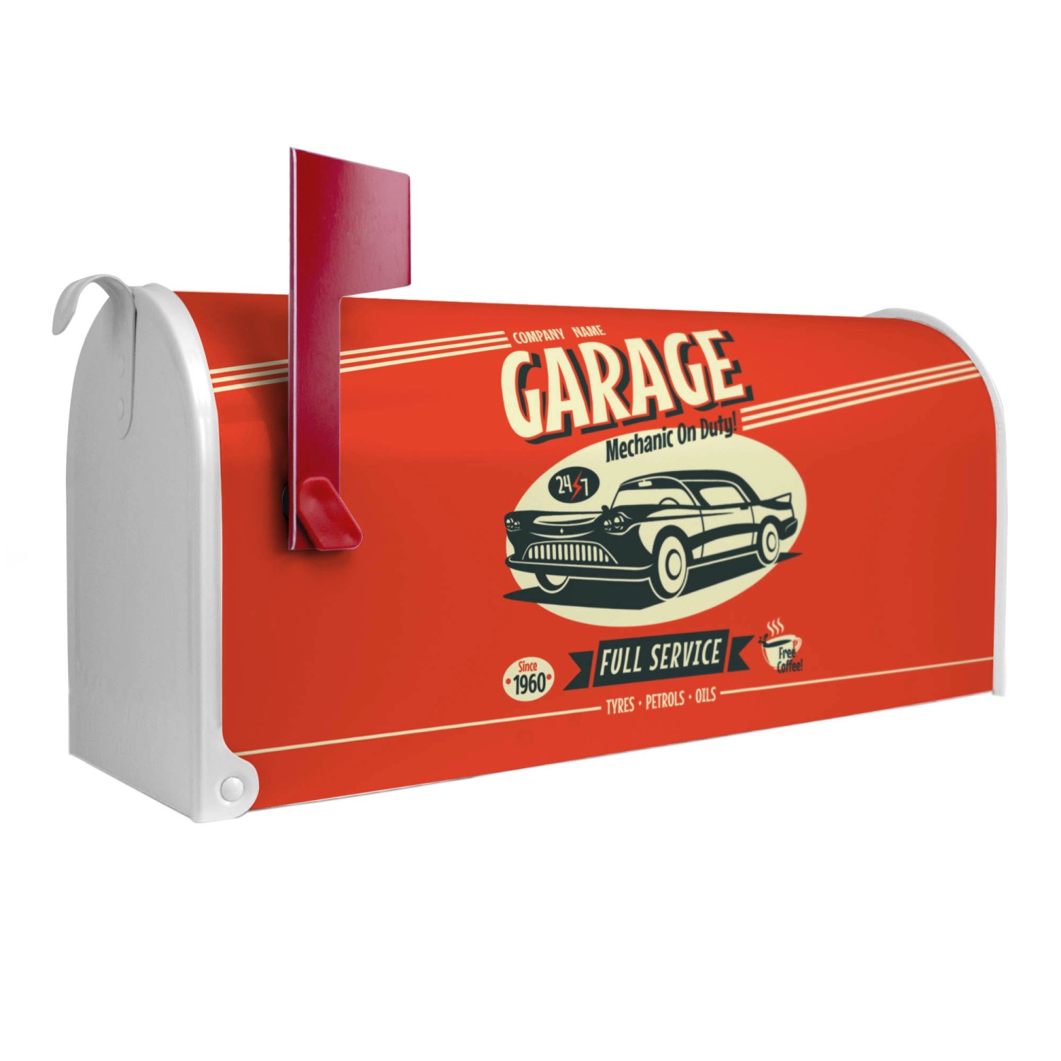 Banjado Amerikanischer Briefkasten Weiß 48x22x16cm US Mailbox Letterbox Pos günstig online kaufen