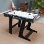Juskys 5in1 Multi-Spieltisch Ballzauber mit Hockey-Spiel auf schwarzem Holzgestell.