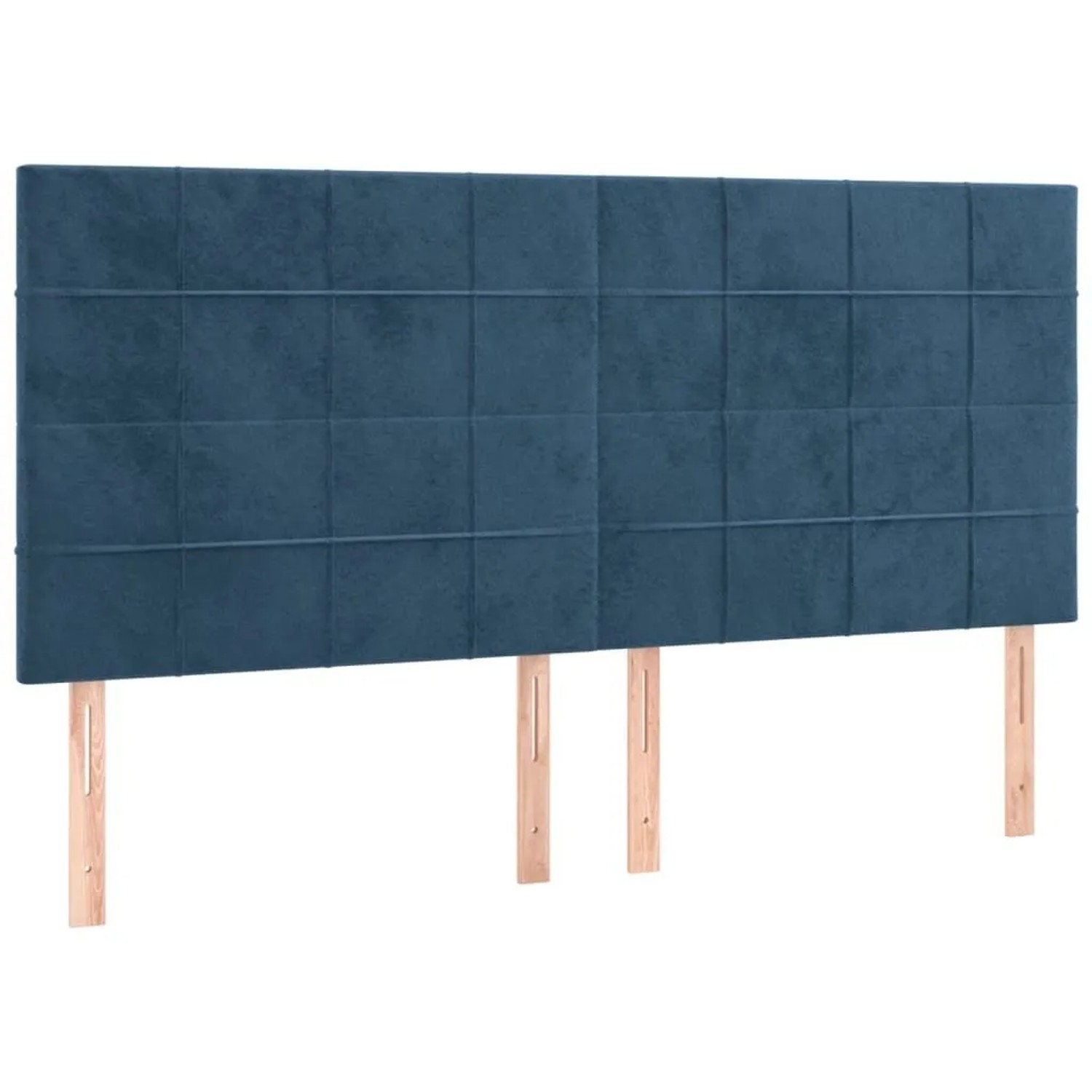 vidaXL Kopfteil Dunkelblau 180x5x118/128 cm Samt 3116396
