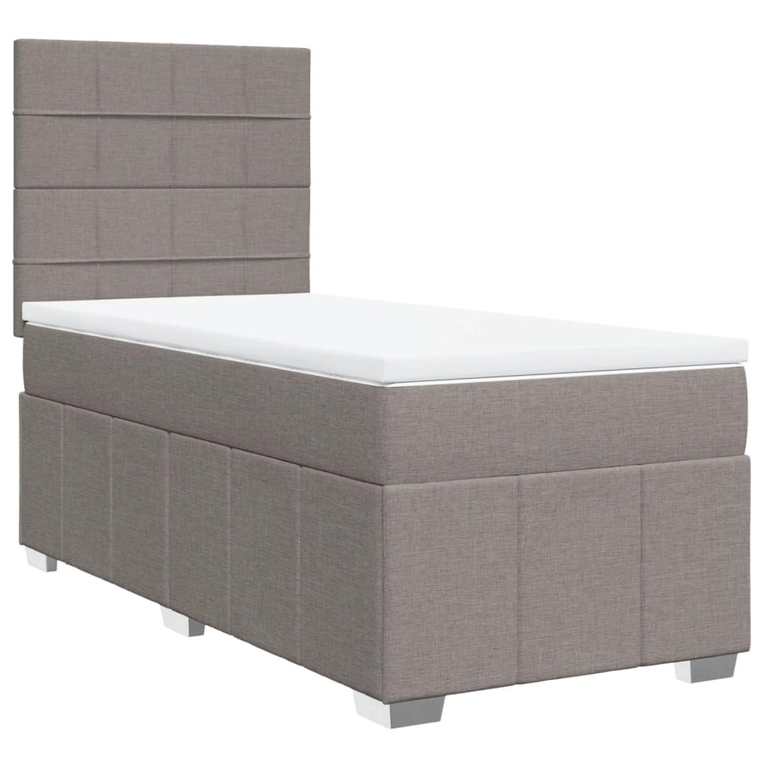 vidaXL Boxspringbett mit Matratze Taupe 90x190 cm Stoff 3291527 günstig online kaufen