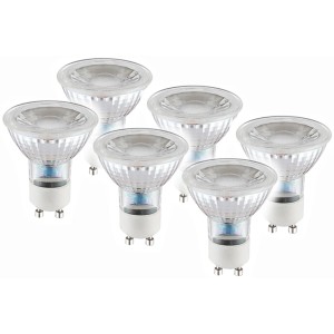 6er Set Näve GU10 LED Leuchtmittel, 5W, Reflektor R50, warmweißes Licht.